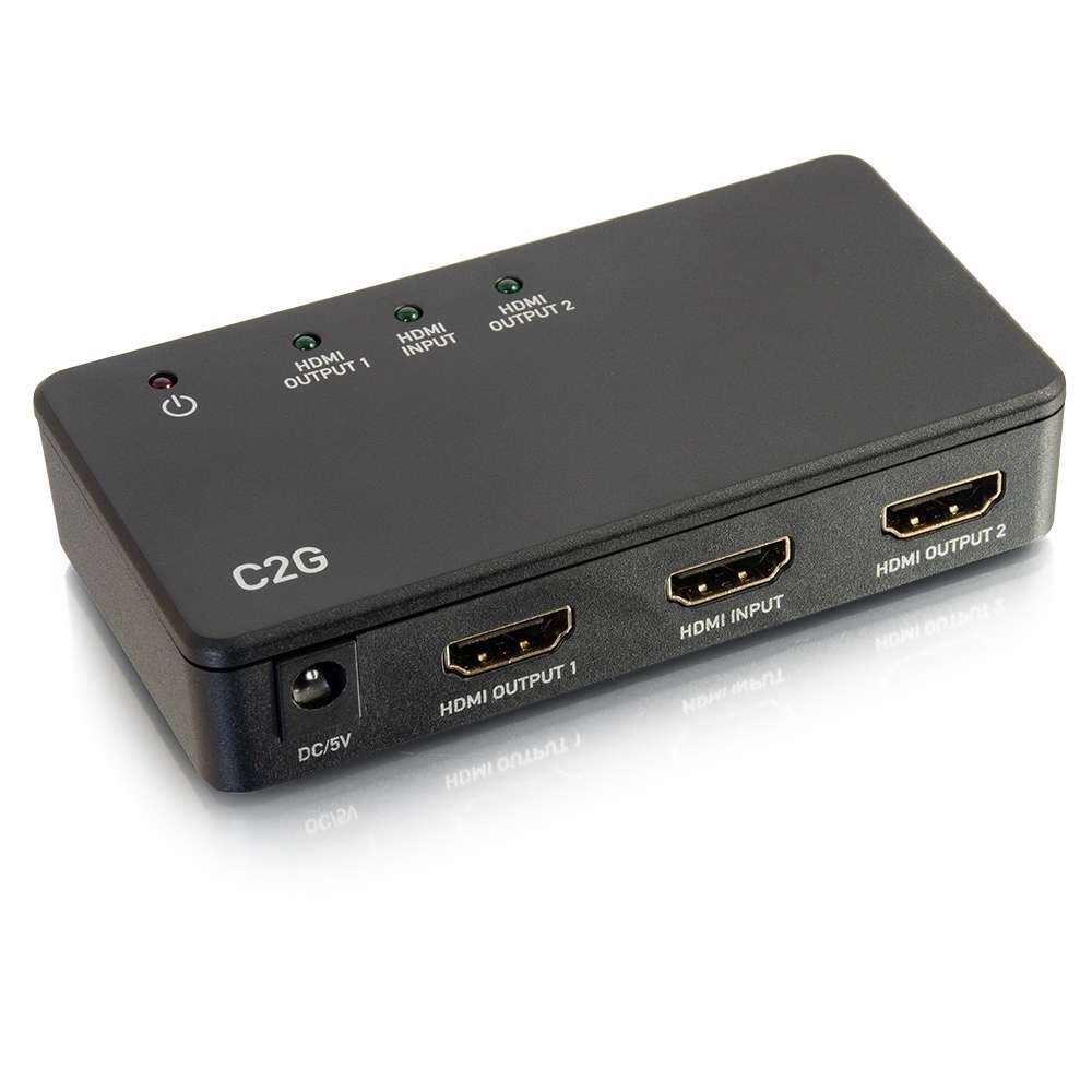 2-Port HDMI Distribution Amplifier Splitter - 4K 30Hz