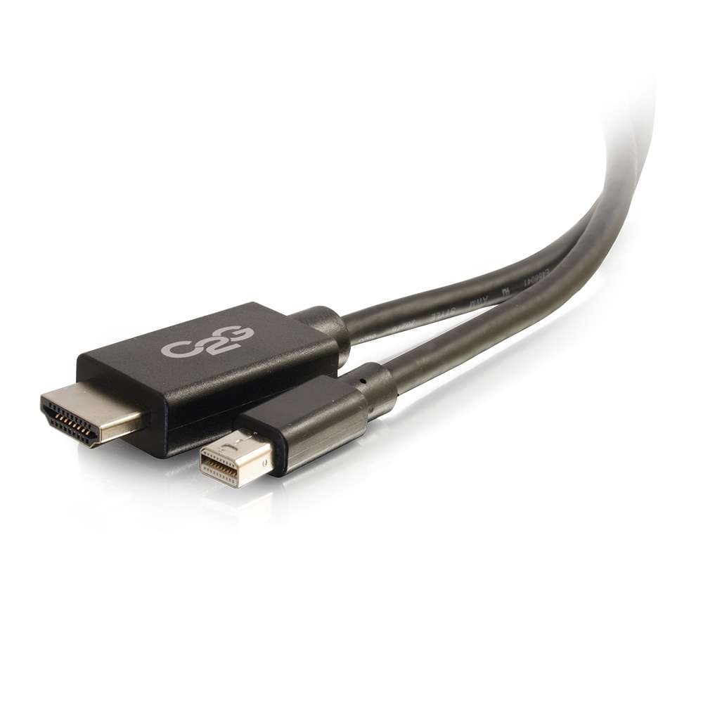 Mini DisplayPort Male to HDMI Male Adapter Cable - Black