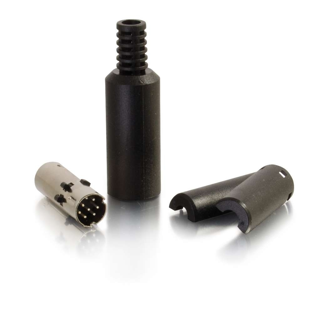 8-pin Mini Din Male Connector - Black