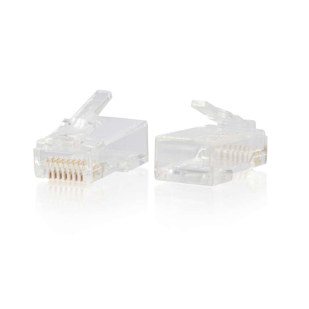 RJ45 Cat6 Modular Plug for Round Solid/Stranded Cable Multipack