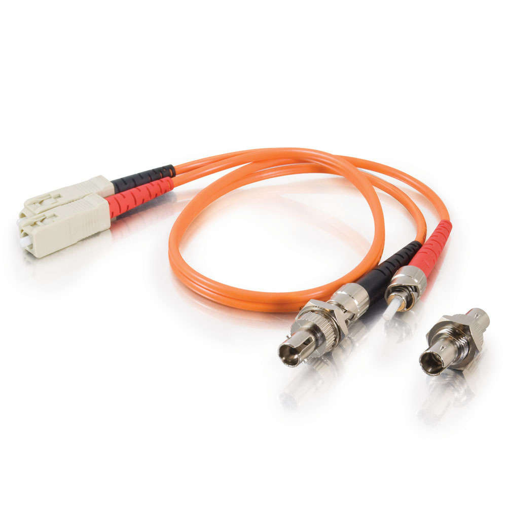 Multimode ST Female to SC Male Fiber Optic Adapter Cable