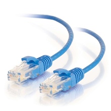 2.5ft (0.76m) Cat6 Snagless Unshielded (UTP) Slim Ethernet Network Patch Cable - Blue