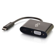 USB-C® to VGA Video Multiport Adapter with Power Delivery up to 60W - Black