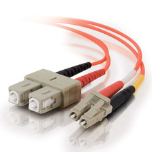 26.2ft (8m) LC-SC 62.5/125 OM1 Duplex Multimode Fiber Optic Cable (TAA Compliant) - Plenum CMP-Rated - Orange