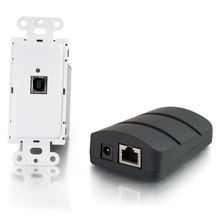 USB 2.0 Over Cat5 Superbooster™ Wall Plate Transmitter to Dongle Receiver Kit