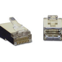 RJ45 Shielded Cat5e Modular Plug (with Load Bar) for Round Solid or Stranded Cable Multipack (25-Pack)