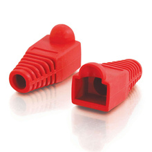 RJ45 Snagless Boot Cover (5.5mm OD) Multipack (50-Pack) - Red