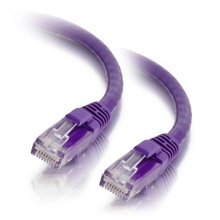 0.5ft (0.15m) Cat5e Snagless Unshielded (UTP) Ethernet Network Patch Cable - Purple