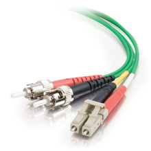 6.6ft (2m) LC-ST 62.5/125 OM1 Duplex Multimode PVC Fiber Optic Cable (TAA Compliant) - Green
