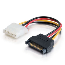 6in 15-pin Serial ATA Male to LP4 Female Power Cable