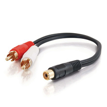 0.5ft (0.15m) Value Series™ One RCA Female to Two RCA Male Y-Cable