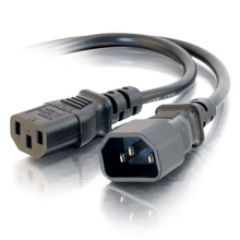 6ft (1.8m) 16 AWG 250 Volt Computer Power Extension Cord (IEC320C14 to IEC320C13) (TAA Compliant)