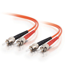 3.3ft (1m) ST-ST 62.5/125 OM1 Duplex Multimode PVC Fiber Optic Cable (TAA Compliant) - Orange