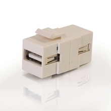 Snap-In USB A/A Female Keystone Insert Module (TAA Compliant) - White