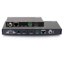 Dual 4K HDMI® HDBaseT + VGA, 3.5mm, and RS232 over Cat Switching Extender Box Transmitter to Ultra-Slim Box Receiver - 4K 60Hz