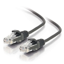 1ft (0.3m) Cat5e Snagless Unshielded (UTP) Slim Ethernet Network Patch Cable - Black