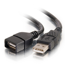 6.6ft (2m) USB 2.0 A Male to A Female Extension Cable - Black