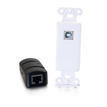 1-Port USB 2.0 Over Cat6 Wall Plate to Box Extender - up to 150ft