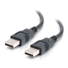 6.6ft (2m) USB 2.0 A Male to A Male Cable - Black