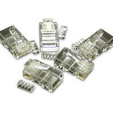 RJ45 Cat5E Modular Plug (with Load Bar) for Round Solid/Stranded Cable Multipack (50-Pack)