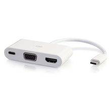 USB-C® to 4K HDMI® and VGA Multiport Adapter with Power Delivery up to 60W - White