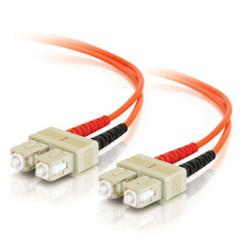 32.8ft (10m) SC-SC 62.5/125 OM1 Duplex Multimode Fiber Optic Cable (TAA Compliant) - Plenum CMP-Rated - Orange