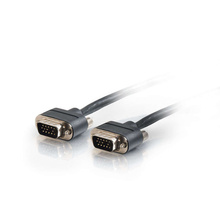 25ft (7.6m) VGA Monitor/Projector Cable with Rounded Low Profile Connectors M/M - Plenum CMP-Rated