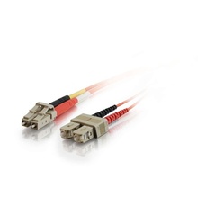 32.8ft (10m) LC-SC 50/125 OM2 Duplex Multimode PVC Fiber Optic Cable (TAA Compliant) - Orange