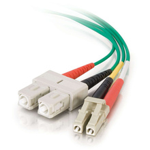 9.8ft (3m) LC-SC 62.5/125 OM1 Duplex Multimode Fiber Optic Cable (TAA Compliant) - Plenum CMP-Rated - Green