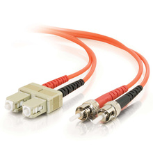 9.8ft (3m) SC-ST 50/125 OM2 Duplex Multimode PVC Fiber Optic Cable (TAA Compliant) - Orange