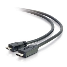 10ft (3m) USB 2.0 USB-C to USB Micro-B Cable M/M - Black