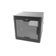 12RU Swing-Out Wall-Mount Cabinet with Plexiglass Door - Black