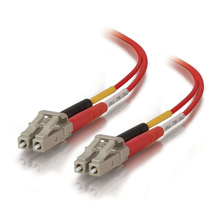 9.8ft (3m) LC-LC 50/125 OM2 Duplex Multimode PVC Fiber Optic Cable (TAA Compliant) - Red