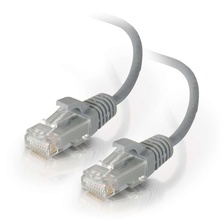 10ft (3m) Cat5e Snagless Unshielded (UTP) Slim Ethernet Network Patch Cable - Gray