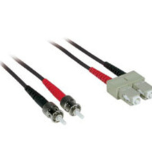 16.4ft (5m) SC-ST 62.5/125 OM1 Duplex Multimode Fiber Optic Cable (TAA Compliant) - Plenum CMP-Rated - Black