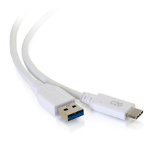3ft (0.9m) USB-C® to USB-A SuperSpeed USB 5Gbps Cable M/M - White