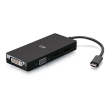 USB-C® Multiport Adapter, 4-in-1 Video Adapter with HDMI®, DisplayPort™, DVI, & VGA - 4K 60Hz