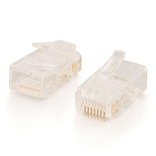 RJ45 Cat5E Modular Plug for Round Stranded Cable Multipack (50-Pack) (TAA Compliant)