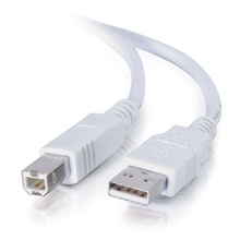 6.6ft (2m) USB 2.0 A/B Cable - White