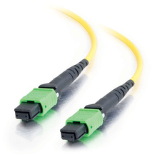 65.6ft (20m) MTP 9/125 OS1 Single-Mode PVC Fiber Optic Cable (TAA Compliant) - Yellow