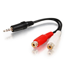 0.5ft (0.15m) Value Series™ One 3.5mm Stereo Male To Two RCA Stereo Female Y-Cable
