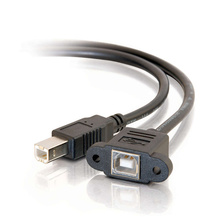 1.5ft (0.46m) Panel-Mount USB 2.0 B Female to B Male Cable