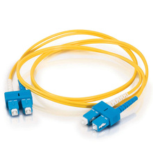 32.8ft (10m) SC-SC 9/125 OS2 Duplex Single-Mode PVC Fiber Optic Cable (TAA Compliant) - Yellow
