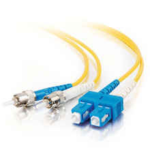 65.6ft (20m) SC-ST 9/125 OS2 Duplex Single-Mode Fiber Optic Cable (TAA Compliant) - Plenum CMP-Rated - Yellow