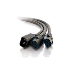 6ft (1.8m) 16 AWG 1-to-2 Power Cord Splitter (1 IEC320C14 to 2 IEC320C13) (TAA Compliant)