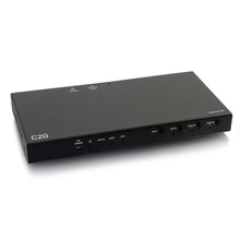 Dual 4K HDMI® HDBaseT + VGA, 3.5mm, and RS232 over Cat Switching Extender Box Transmitter - 4K 60Hz