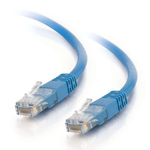 75ft (22.8m) Cat5e Molded Solid Unshielded (UTP) Ethernet Network Patch Cable - Blue
