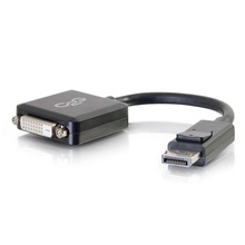 8in DisplayPort™ Male to Single Link DVI-D Female Adapter Converter - Black